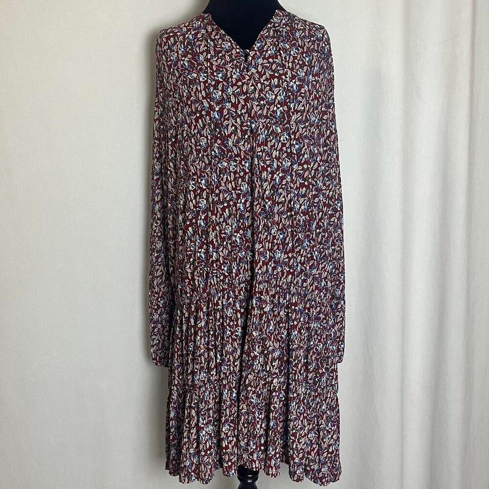 Mango Women's Blue and Red Dress